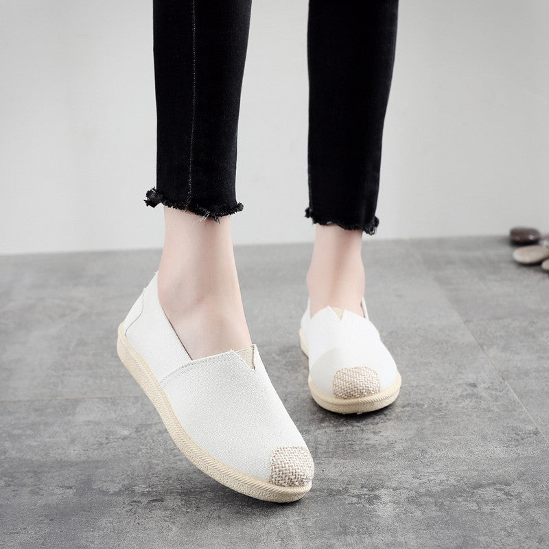 Ladies cloth loafer -White color - made in china