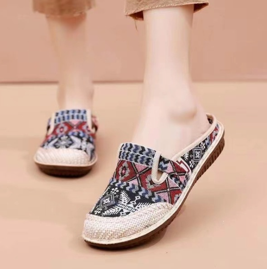 Ladies cloth Half loafer -Black color - made in china