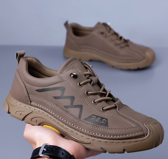 British retro outdoor martin casual shoes Chocolate color