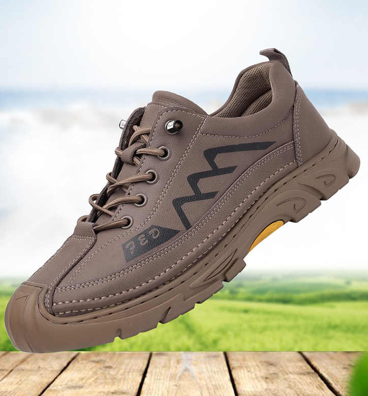 British retro outdoor martin casual shoes Chocolate color