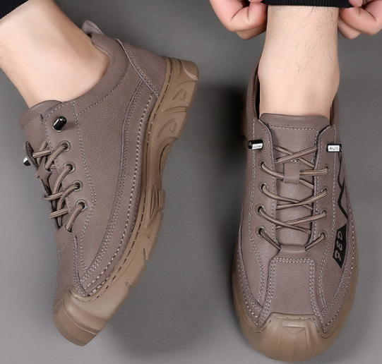 British retro outdoor martin casual shoes Chocolate color