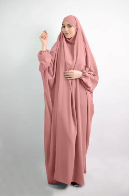 Prayer Long Khimar Coral tree color