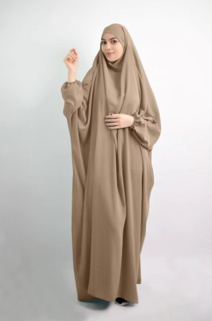 Prayer Long khimar Light coffee color