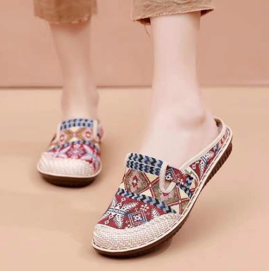 Ladies cloth Half loafer -Red color - made in china