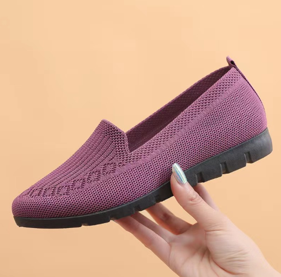 Ladies cloth loafer -Purple color - made in china