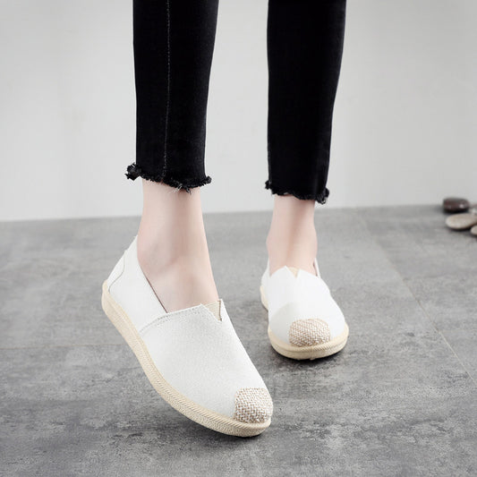 Ladies cloth loafer -White color - made in china