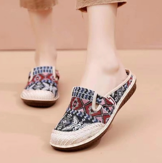 Ladies cloth Half loafer -Black color - made in china