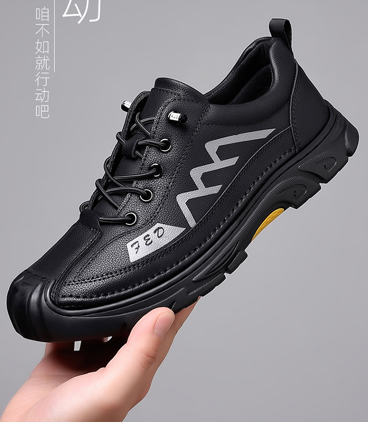 British retro outdoor martin casual shoes Black color
