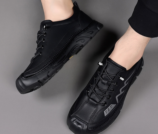 British retro outdoor martin casual shoes Black color
