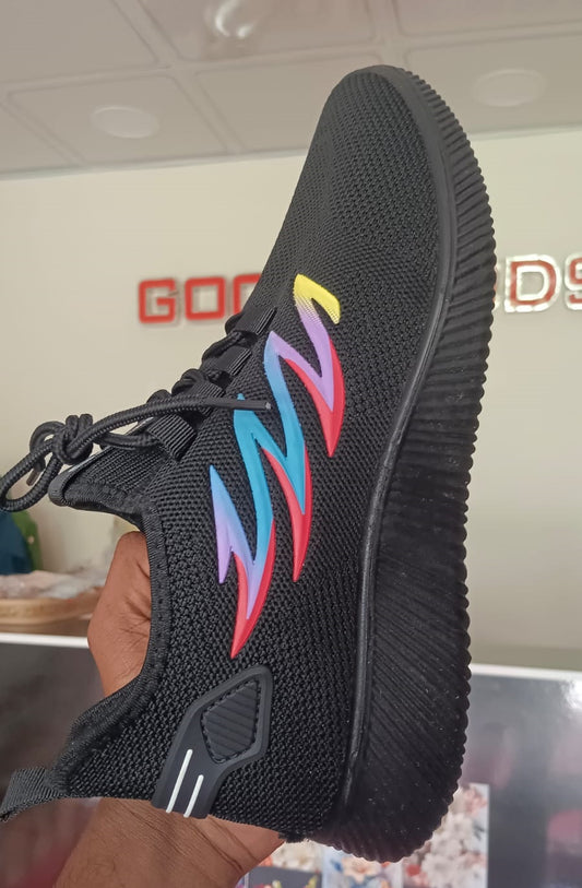 Black color sneakers keds