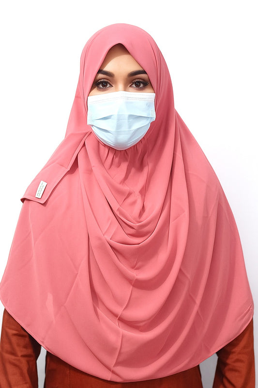 Ready Hijab- Coral Tree color