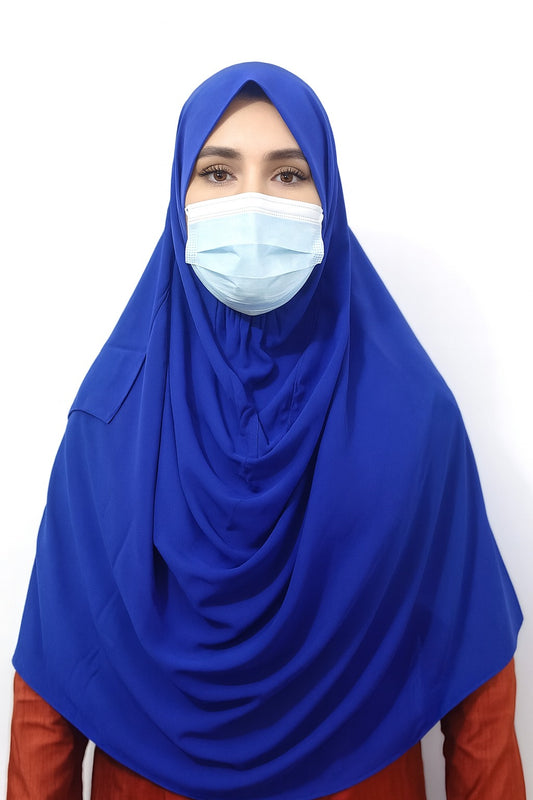 Ready Hijab Royal blue Color