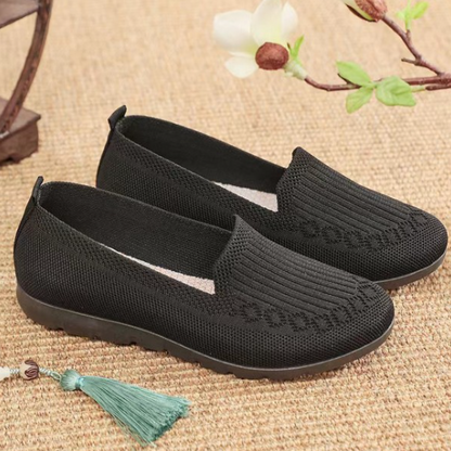 Ladies cloth loafer -Black color - made in china