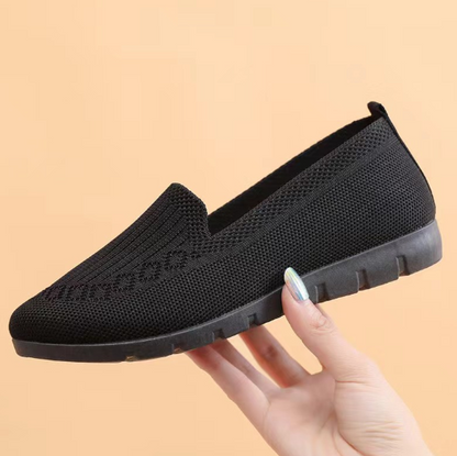 Ladies cloth loafer -Black color - made in china
