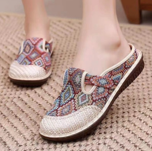 Ladies cloth Half loafer -Mix color - made in china
