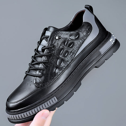 Crocodile leather kedscum shoes
