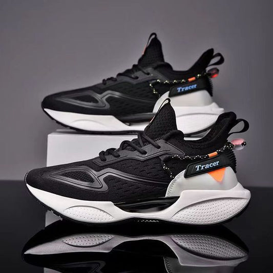 Casual breathable sports sneakers shoes – Black color