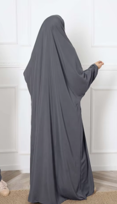 Prayer Long Khimar gray or surma color