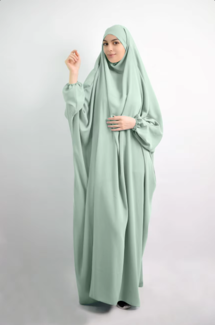 Prayer Long Khimar Sea water color