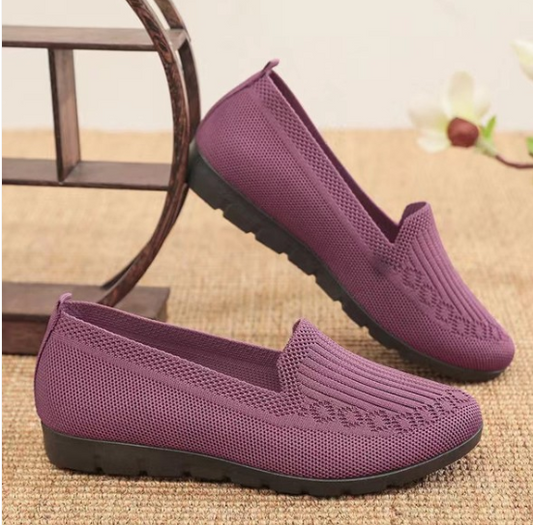 Ladies cloth loafer -Purple color - made in china